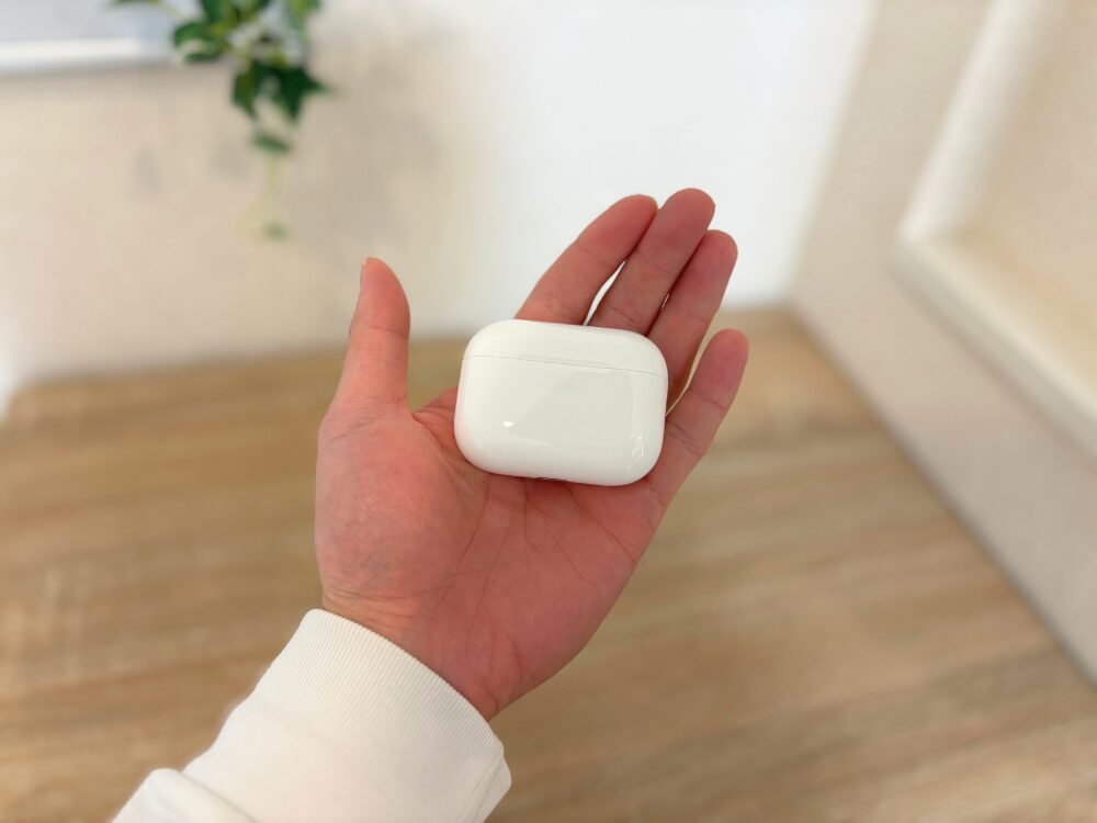 AirPodsPro3のケースを手に持っている画像