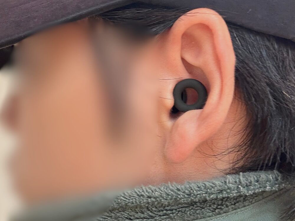 Loop Quiet 2を実際に装着してみた画像