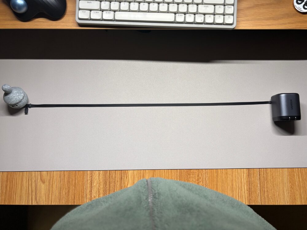 UGREEN Nexode 巻き取り式 USB-Cケーブル内蔵 充電器 65W ケーブル　画像